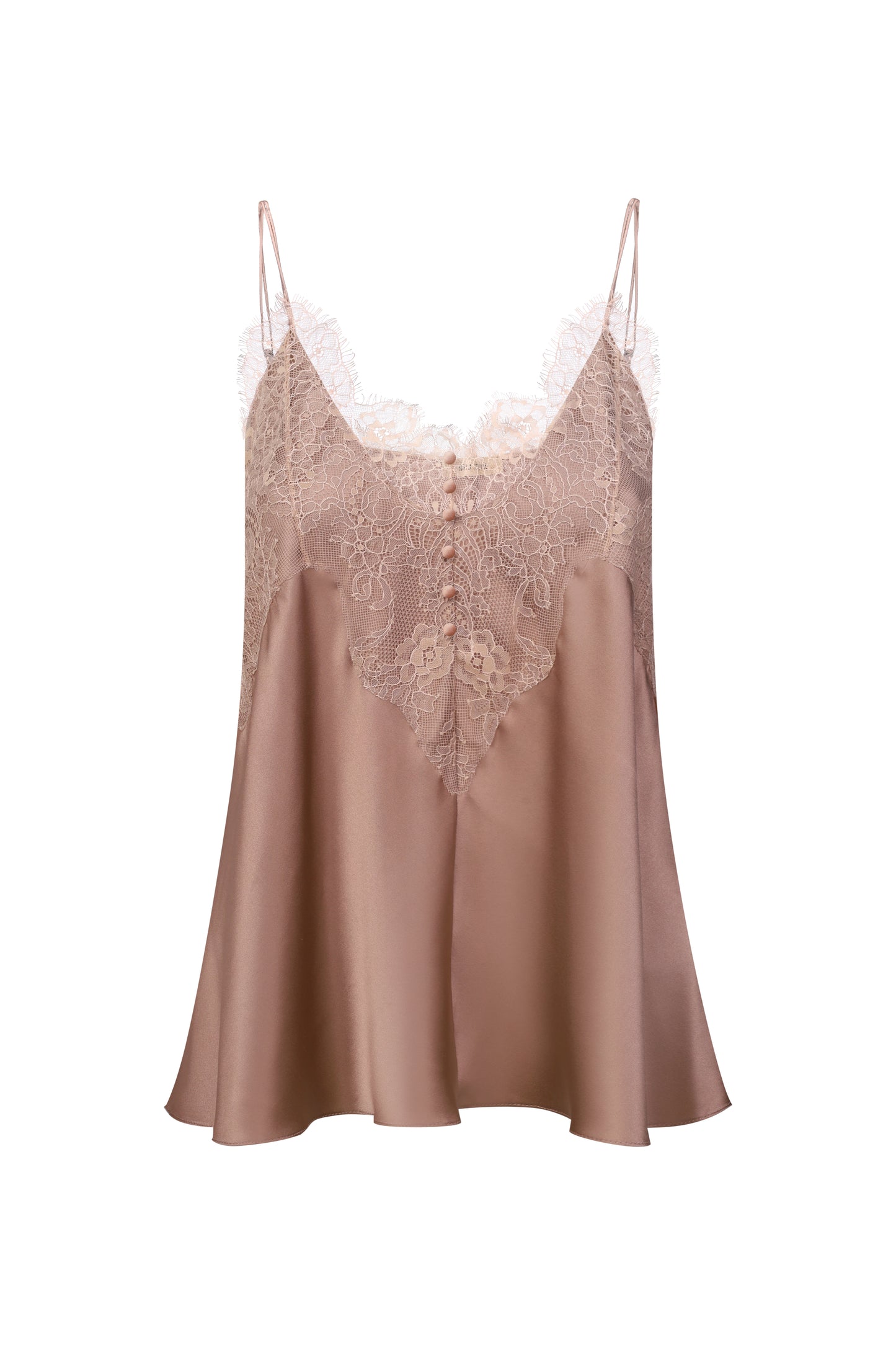Silk top with lace