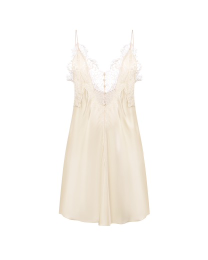 Шовкова сукня міні з мереживом
 