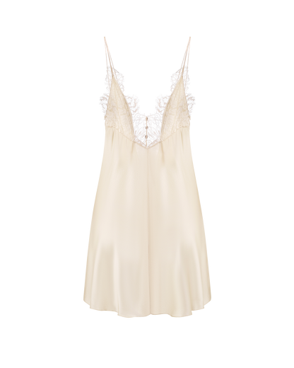 Шовкова сукня міні з мереживом
 