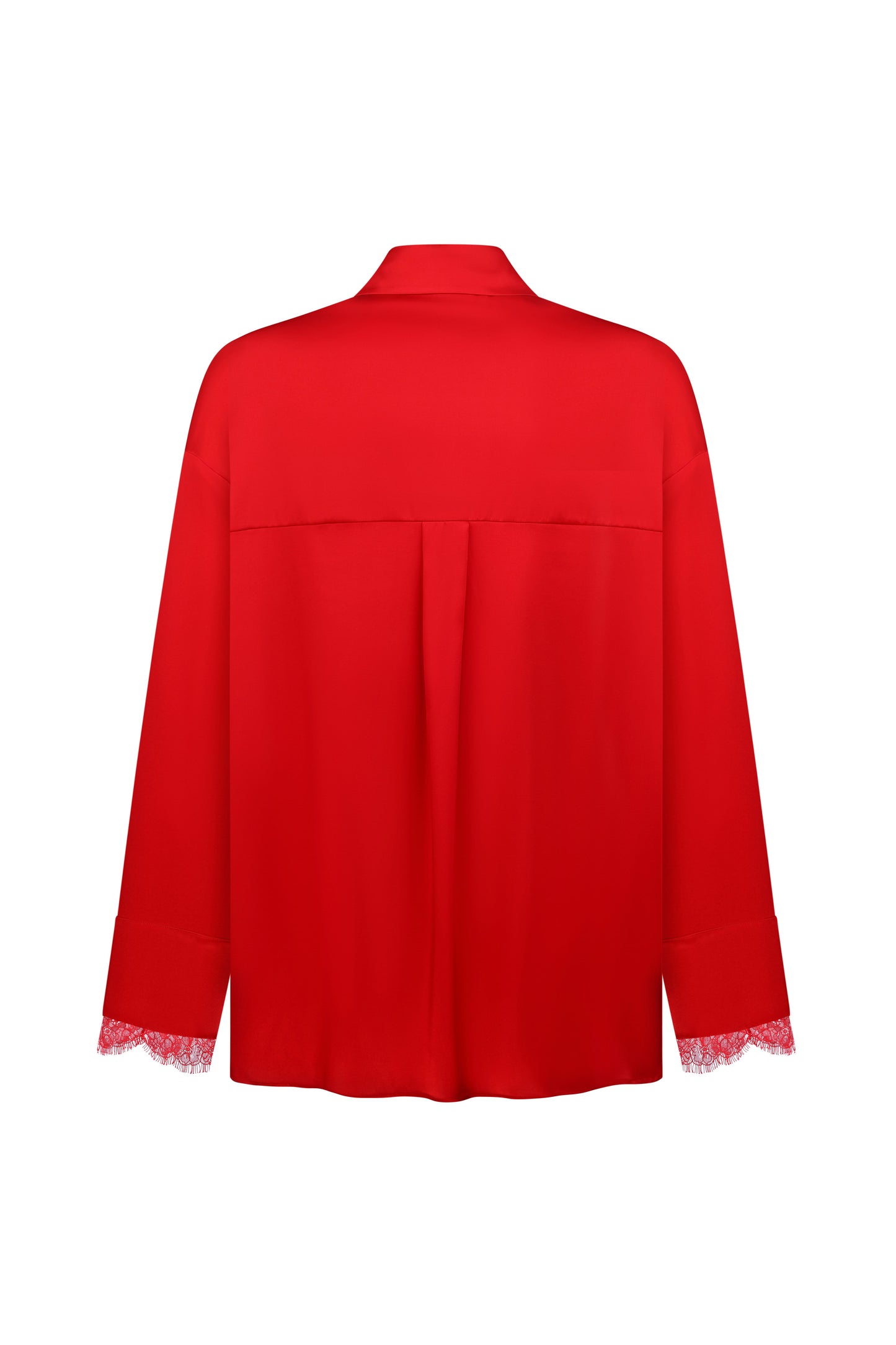 Silk shirt with lace