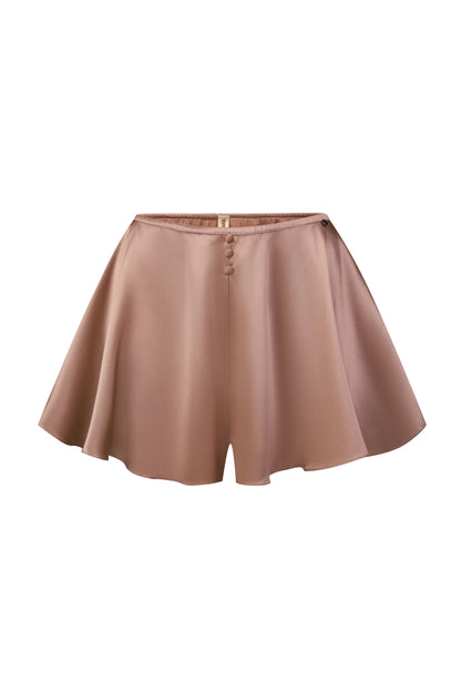 Silk shorts with buttons