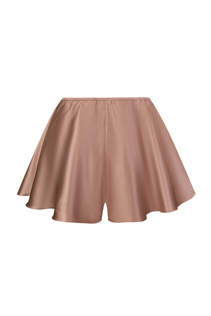 Silk shorts with buttons