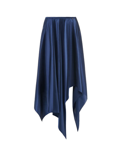 Silk skirt asymmetrical