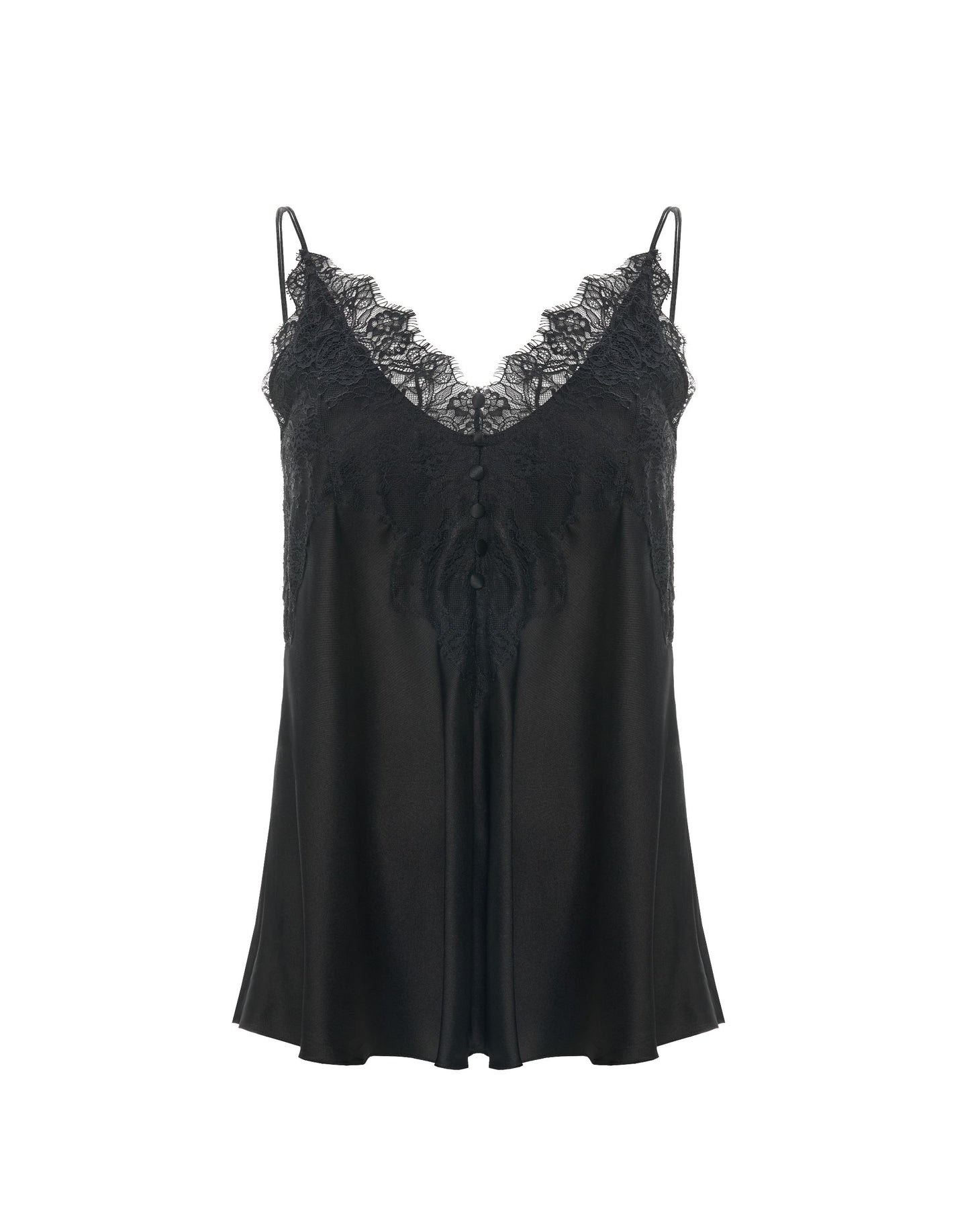 Silk top with lace