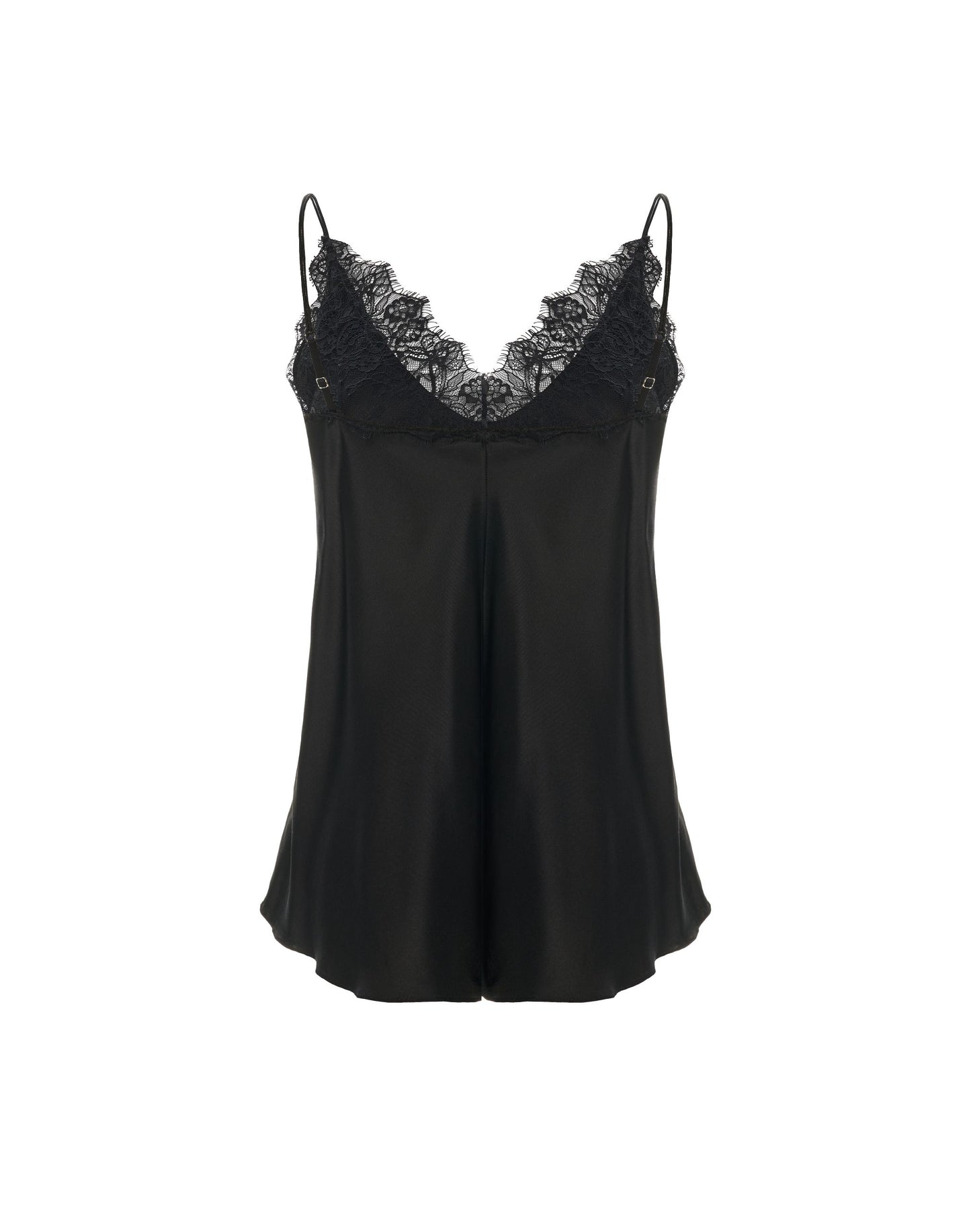 Silk top with lace