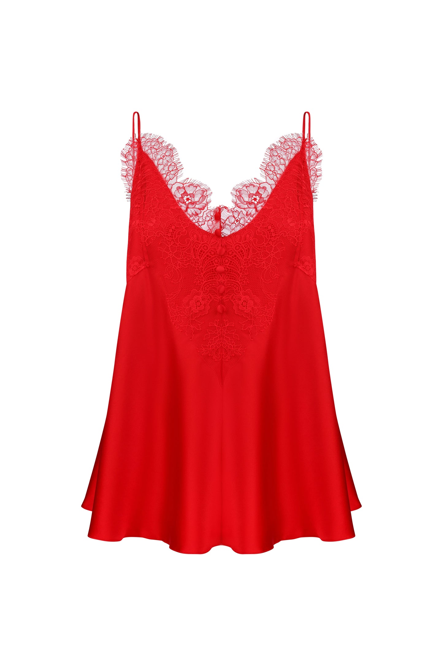 Silk top with lace